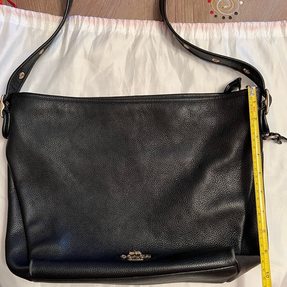 Black coach purse authentic real handbag medium size shoulder strap adjustable - Picture 5 of 5